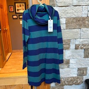 Vineyard Vines Girls Size 7/8 Cowl Neck Striped Dress NWT